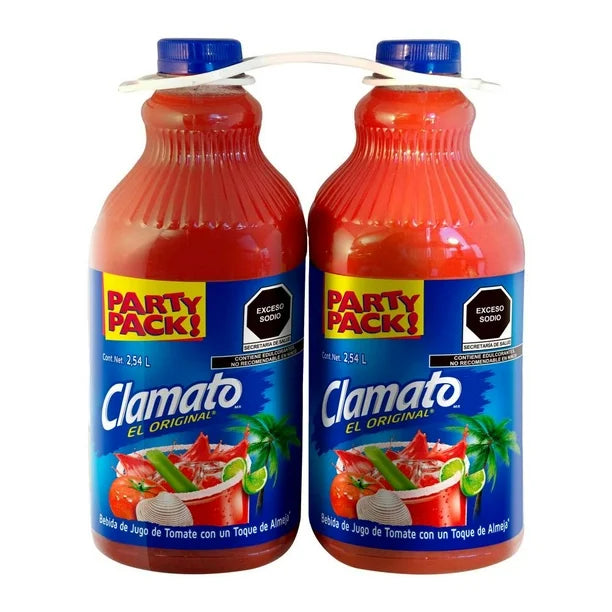 Bebida de Jugo de Tomate Clamato Party Pack 2 pzas de 2.54 L
