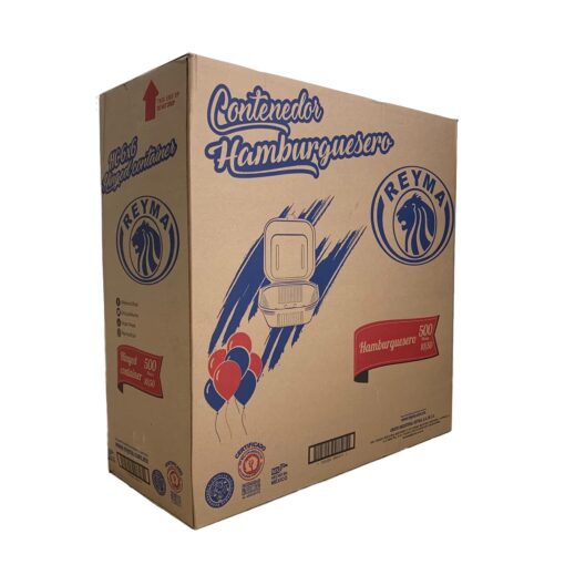 Contenedor Térmico Para Hamburguesas Reyma Caja / 500 Piezas